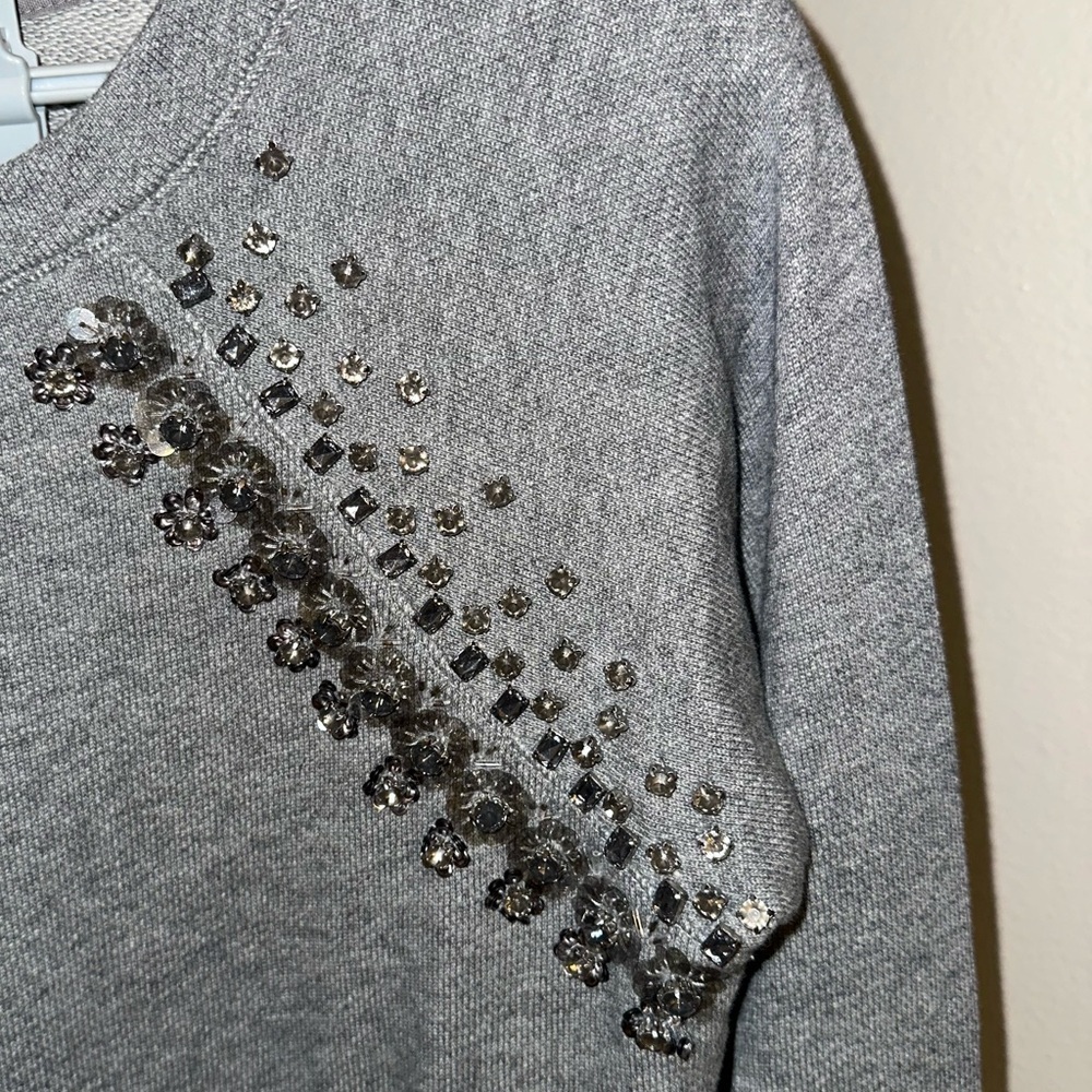 J. Crew Collection- Embellished Raglan Sweatshirt - Picture 5 of 7